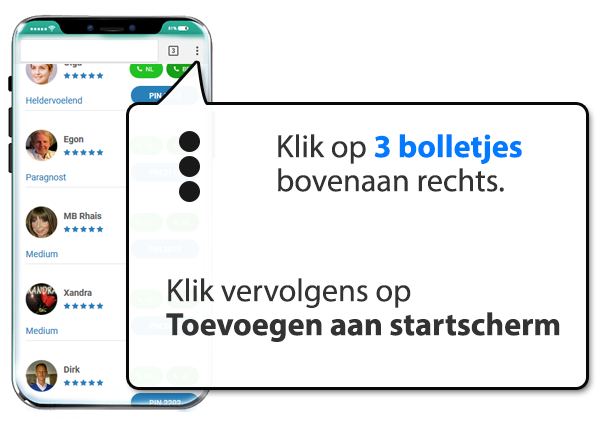 android: Mediumdenhaag.nl instellen als app op Mobiel