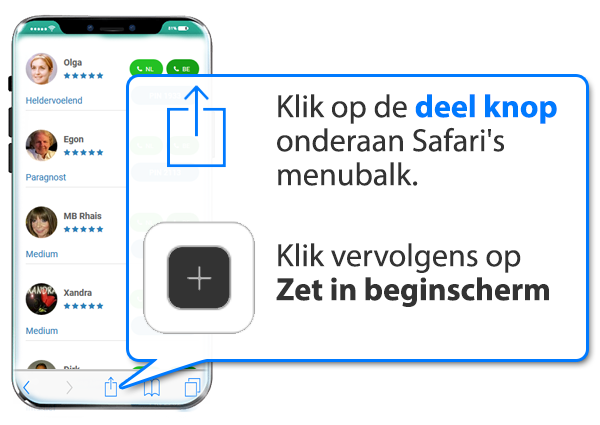iphone en ipad: Mediumdenhaag.nl als app instellen op Mobiel